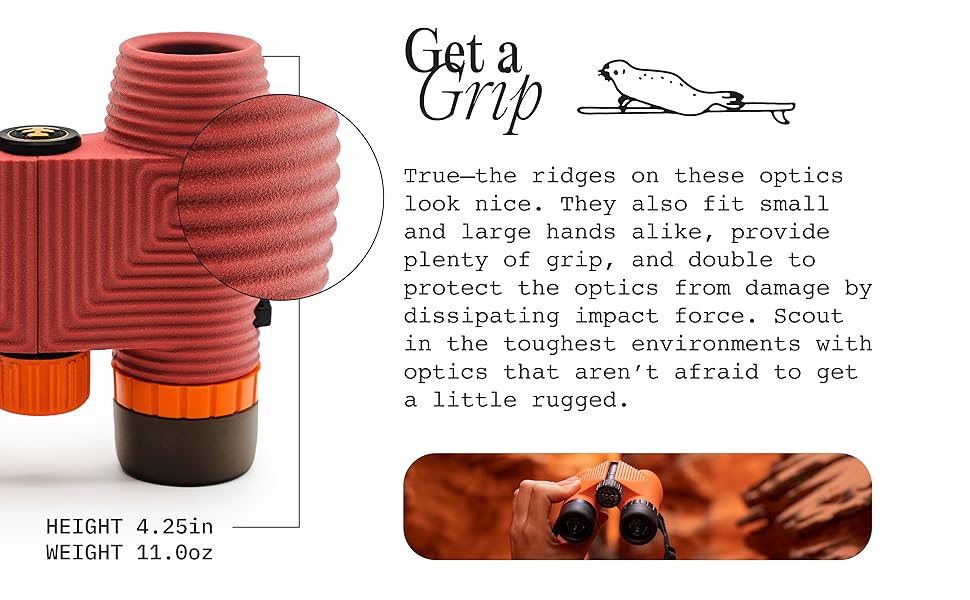 The ridges look nice, fit small & large hands alike, provide plenty of grip & to protect the optics.