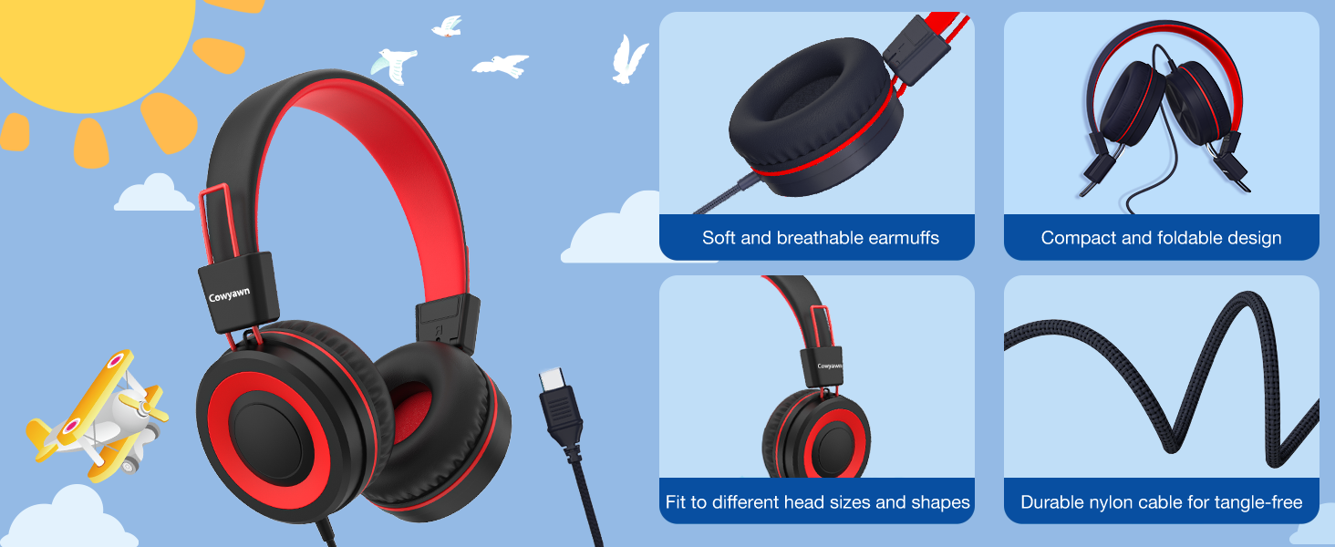 USB C toddler headphones