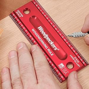 woodpeckers woodworking ruler beveled edges