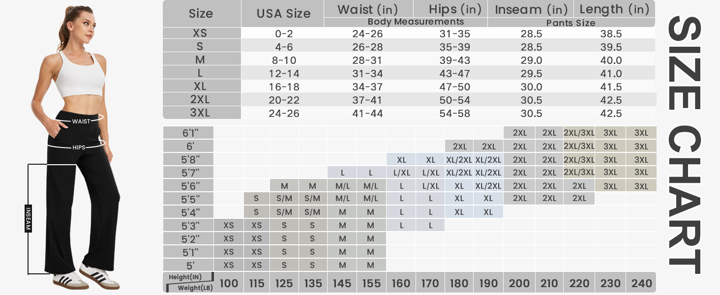 Wide Leg Pants Woman High Waist Yoga Pants with Pockets Loose Stretch Dress Work Pants Casual