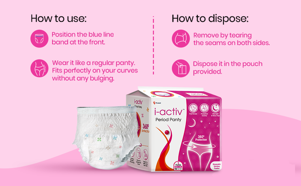 Buy iactiv Period Panty for Women Disposable Period Panties for