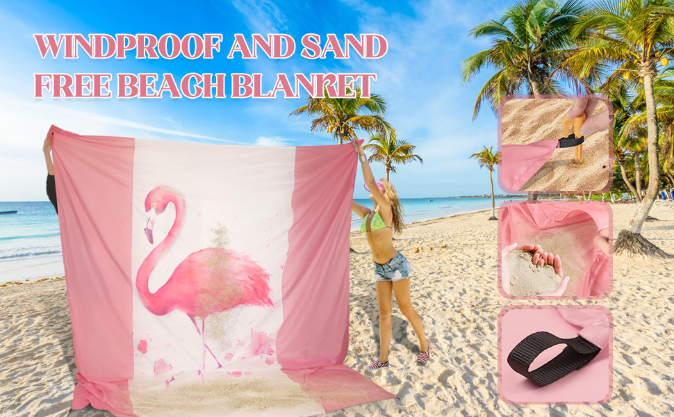 ReyeeInc Beach Blanket Waterproof Sandproof, Large Oversized Sand Free