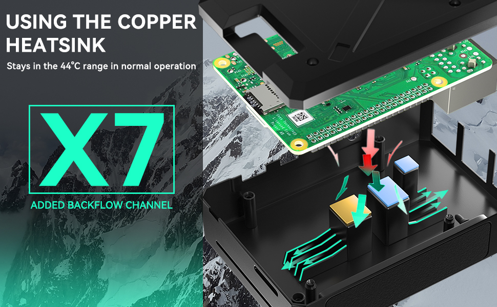 Miuzei Raspberry Pi 4 Gehäuse Aluminium mit GPIO Interface Passiv