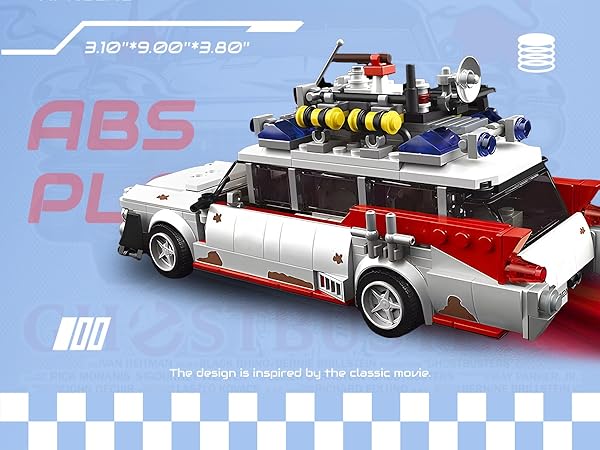 ミニカー GHOSTBUSTERS ECTO-1 1:21  DIE CAST L Generic Ghostbusters ECTO-1 Building Kit, ABS Plastic Blocks