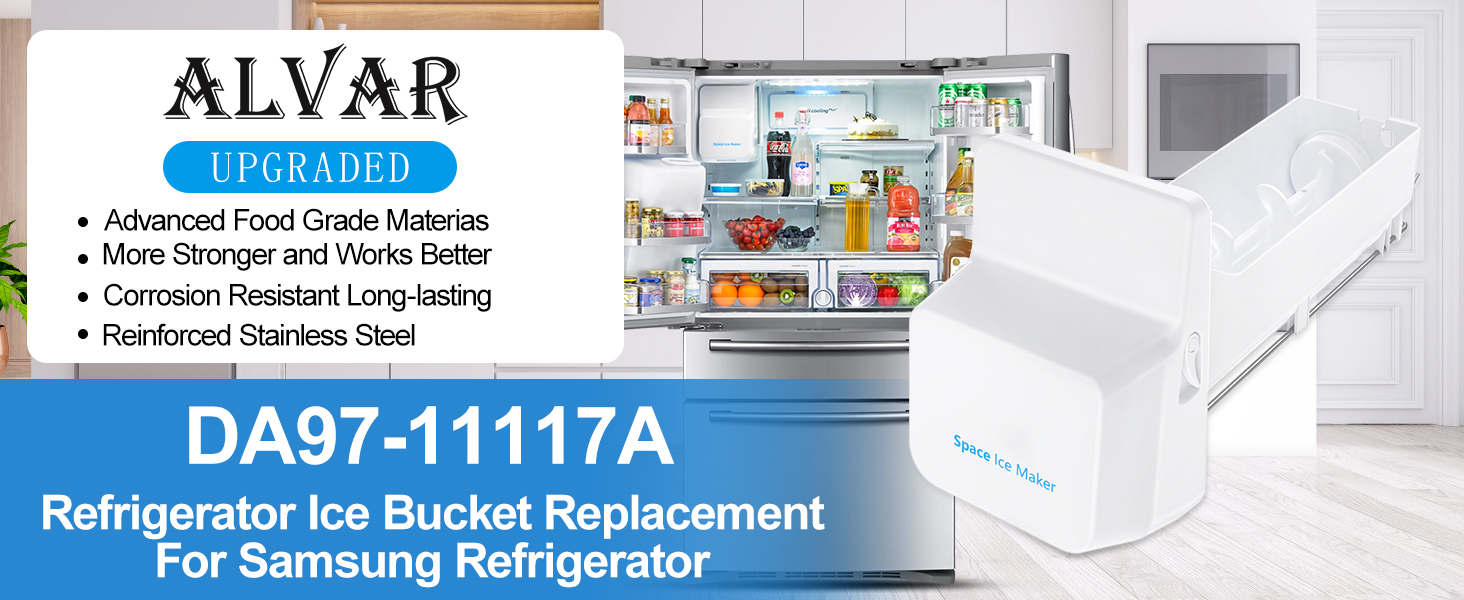 Upgraded DA9711117A Refrigerator Ice Bin Compatible with