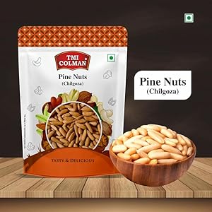 TMI COLMAN Pine Nuts (Chilgoza) 50g | Pack of 1 | Nutty and
