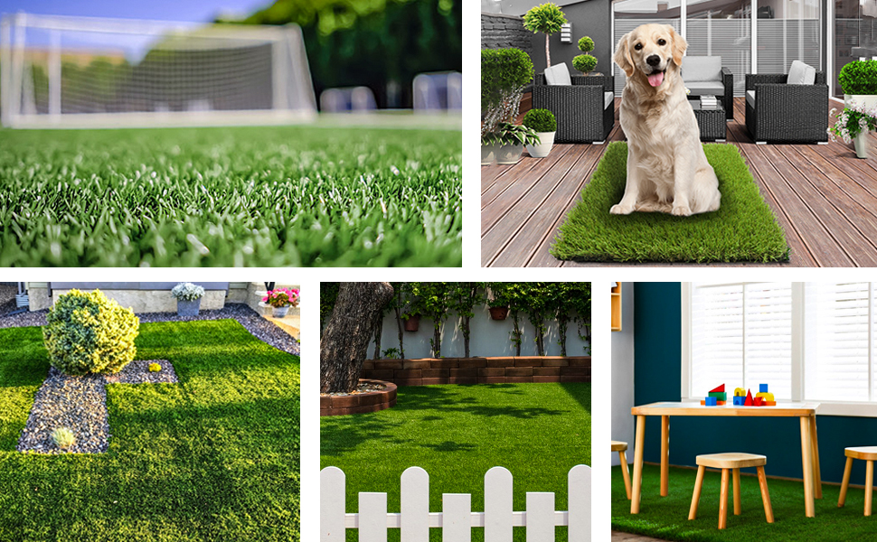 LGR SHINE Artificial Grass Turf for Dogs 6 ft x 12 ft,1.38 inch Fake Grass Pee Pad
