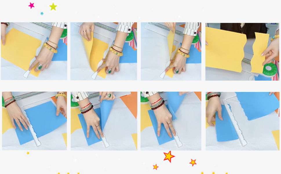 12 in 1 Wrapping Paper Cutter, Sliding Guillotine Craft Zig Zag Trimmer