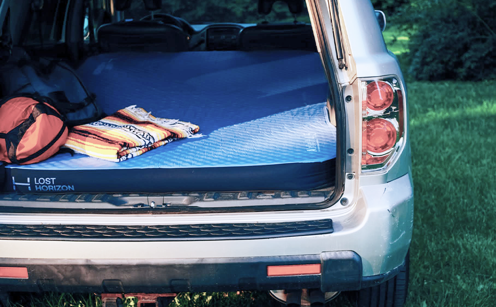 LostHorizon Airsoft 4.5” Thick Self Inflating Sleeping Pad with Solid Foam, Camping Mattress