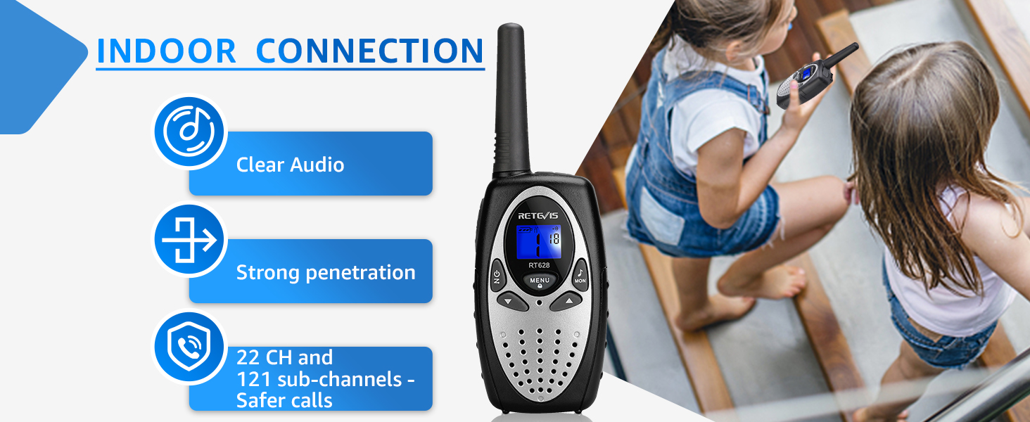 walkie talkies for kids with clear sound quality 22 channels for safe call