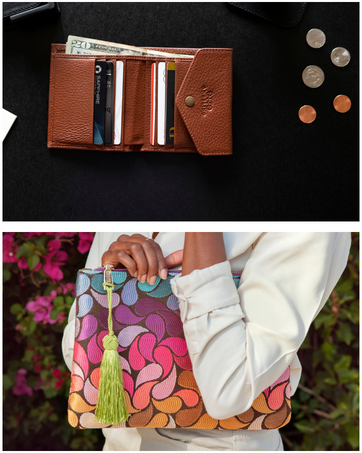 genuine leather wallet card holder for mem and women