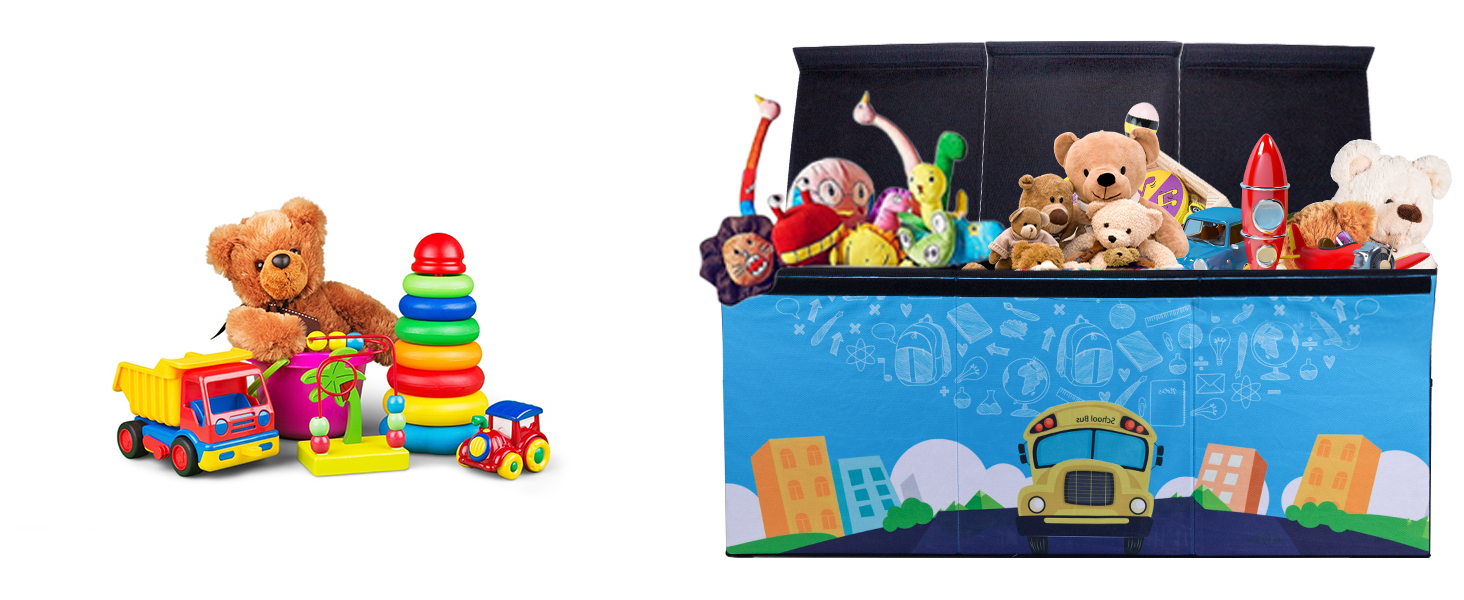 Wdmiya Extra Large Toy Box, Toy Organizers and Storage With