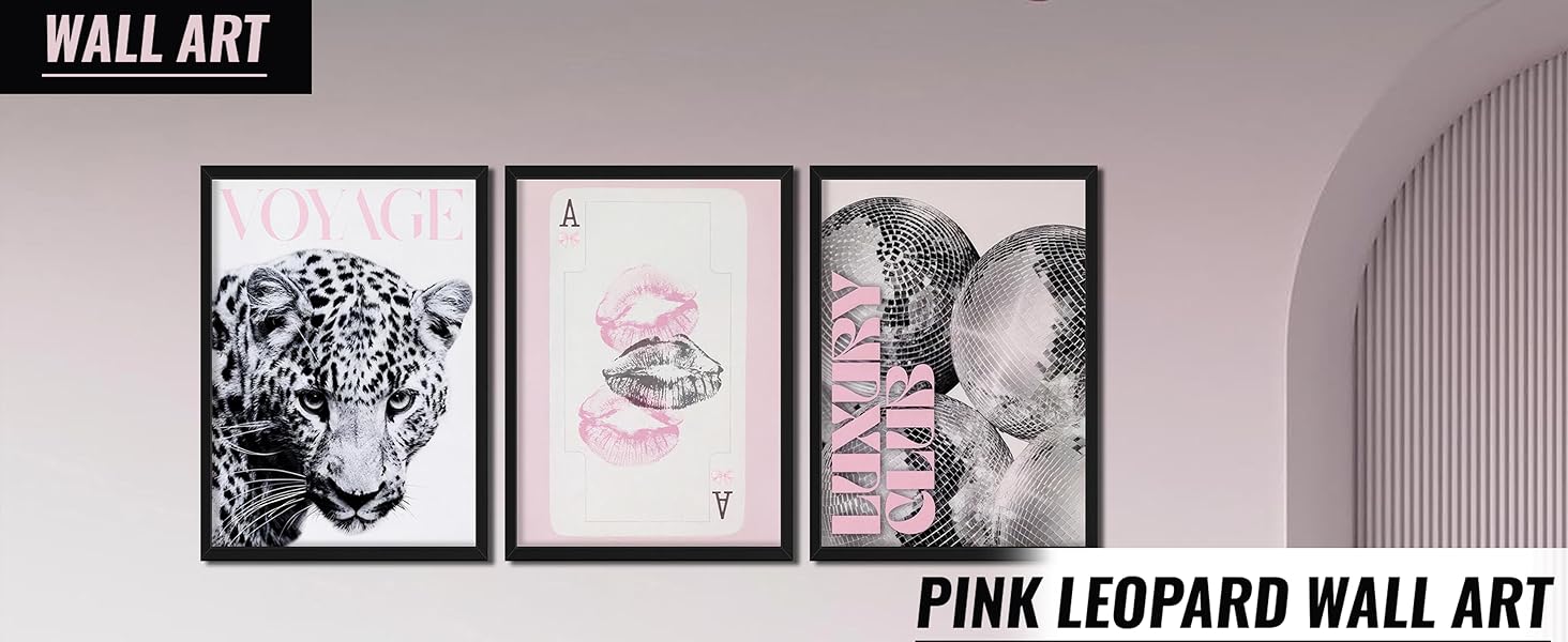 Trendy Leopard Wall Art Set of 3