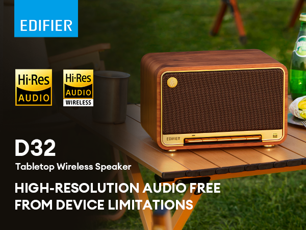 Amazon.com: Edifier D32 Tabletop Wireless Speaker, Hi-Res