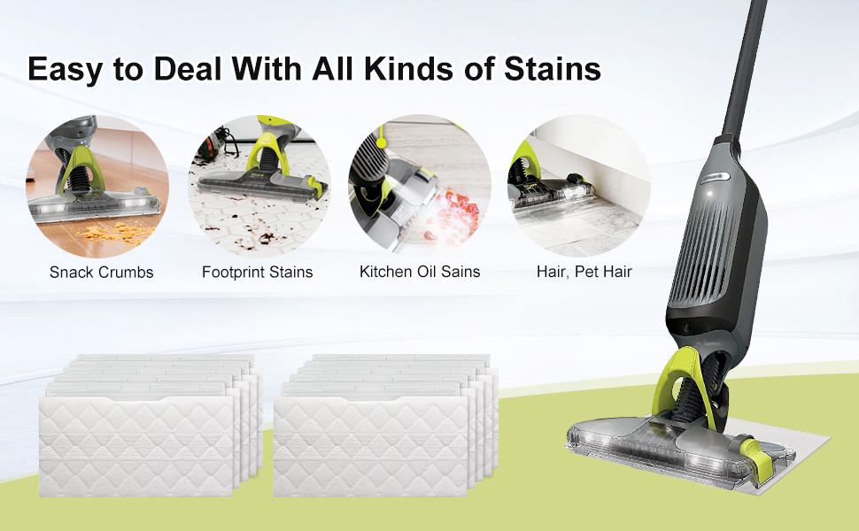 10 Pack Vac Mop Replacement Pads for Shark VACMOP VM252