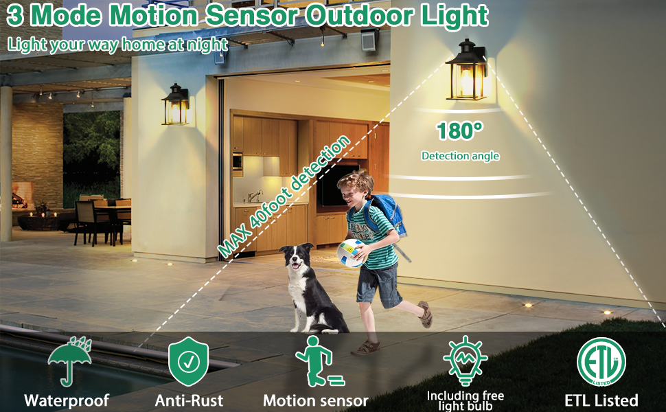 LAMOMO MOTION OUTDOOR WALL LIGHT