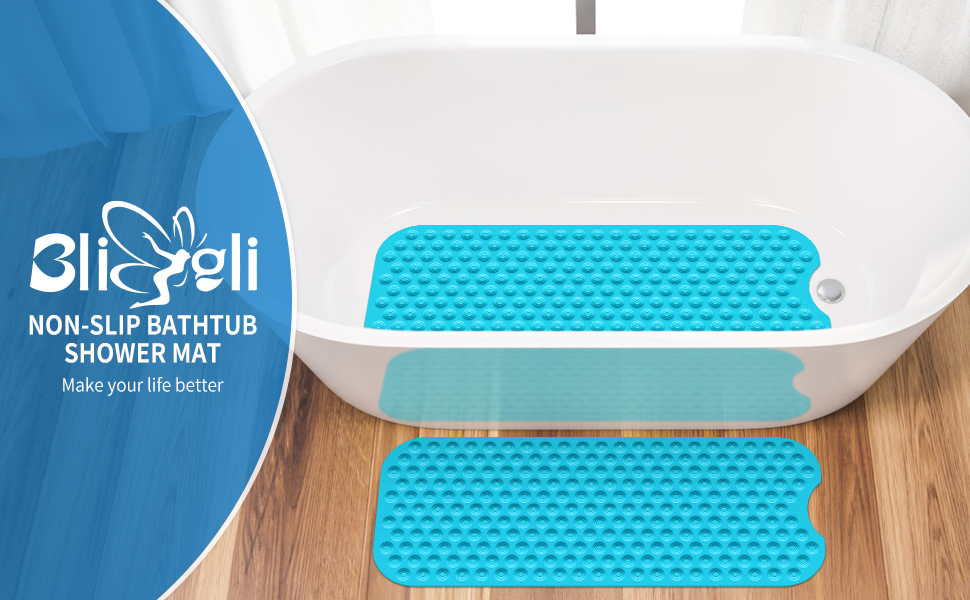 Bathtub Mat NonSlip Without Suction Cups, 39x16inch Extra