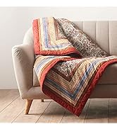 Maison d' Hermine Jaipur Cotton Throw Blanket Bohemian Bedding Lightweight and Breathable for Cou...