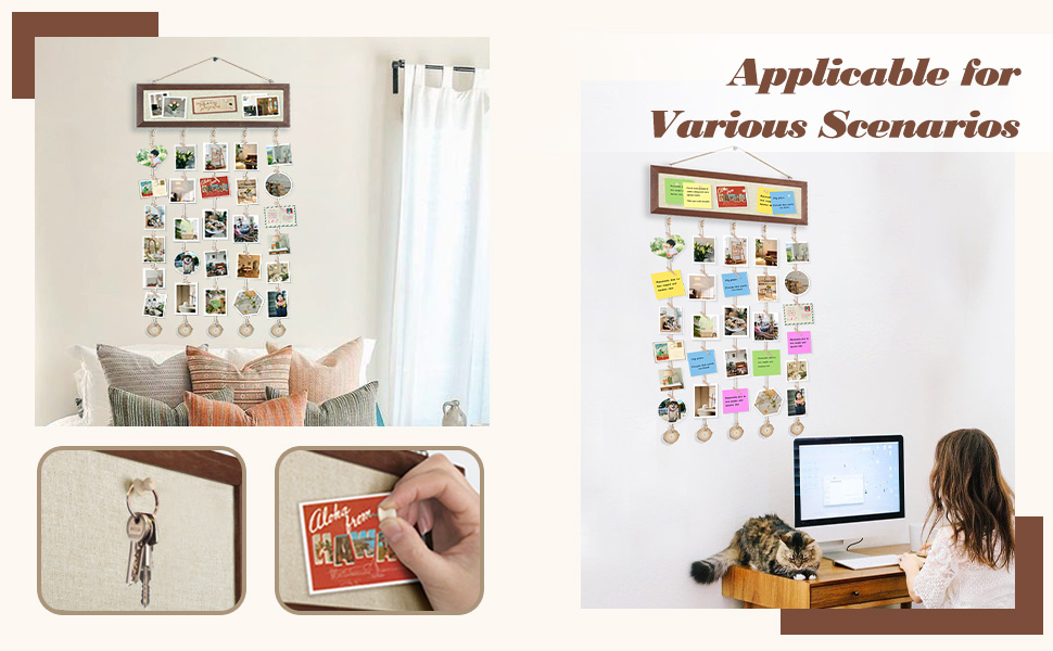 4 THOUGHT Picture Frame Collage Photo Hanging Display