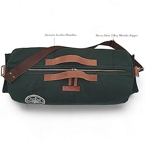 Canvas Duffle Bag for Travel, Sports and Gym, Duffel Bag for Men and Women