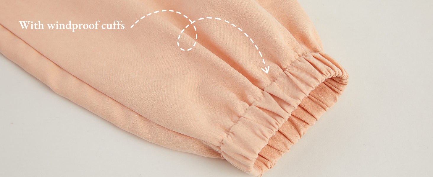 With windproof cuffs