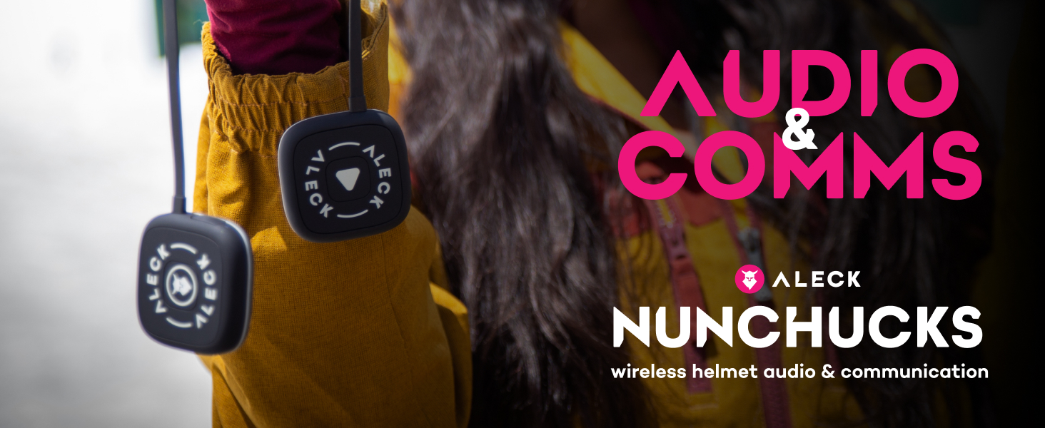 ALECK NUNCHUCKS - Wireless Snow Helmet Audio & Comms 