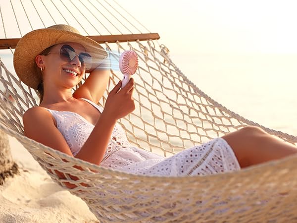 small portable fan for summer must haves, powerful handheld fan with base, personal cooling fan