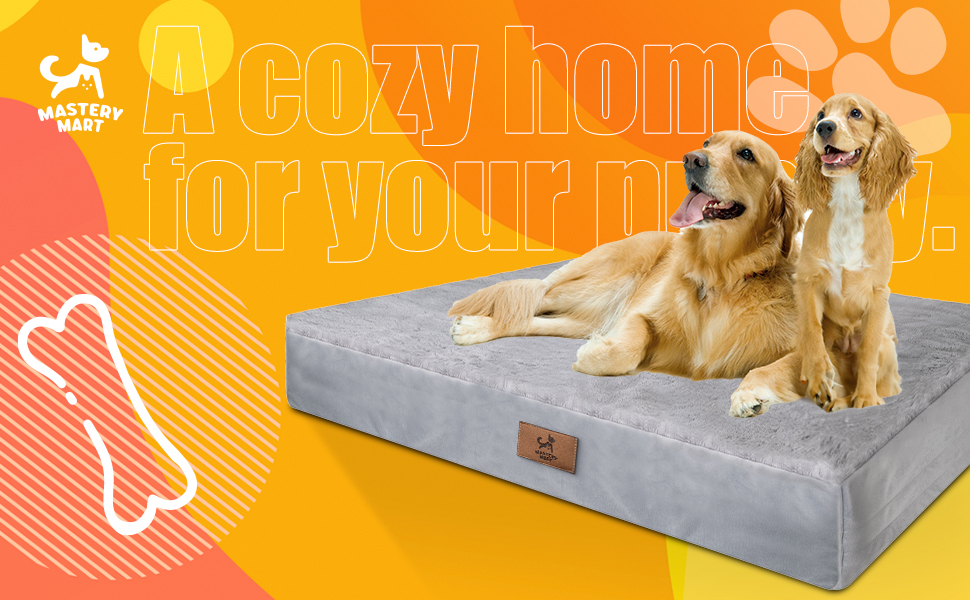 MASTERY MART Indestructible Dog Bed for Large Dogs Clearance Washable