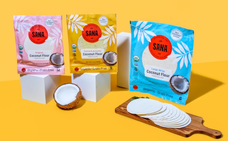 SANA Coconut Flour Original Organic Tortillas Vegan