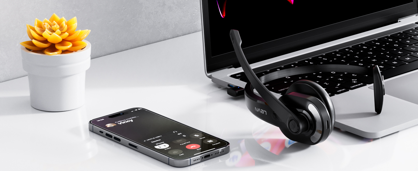 wireless headset with microphone