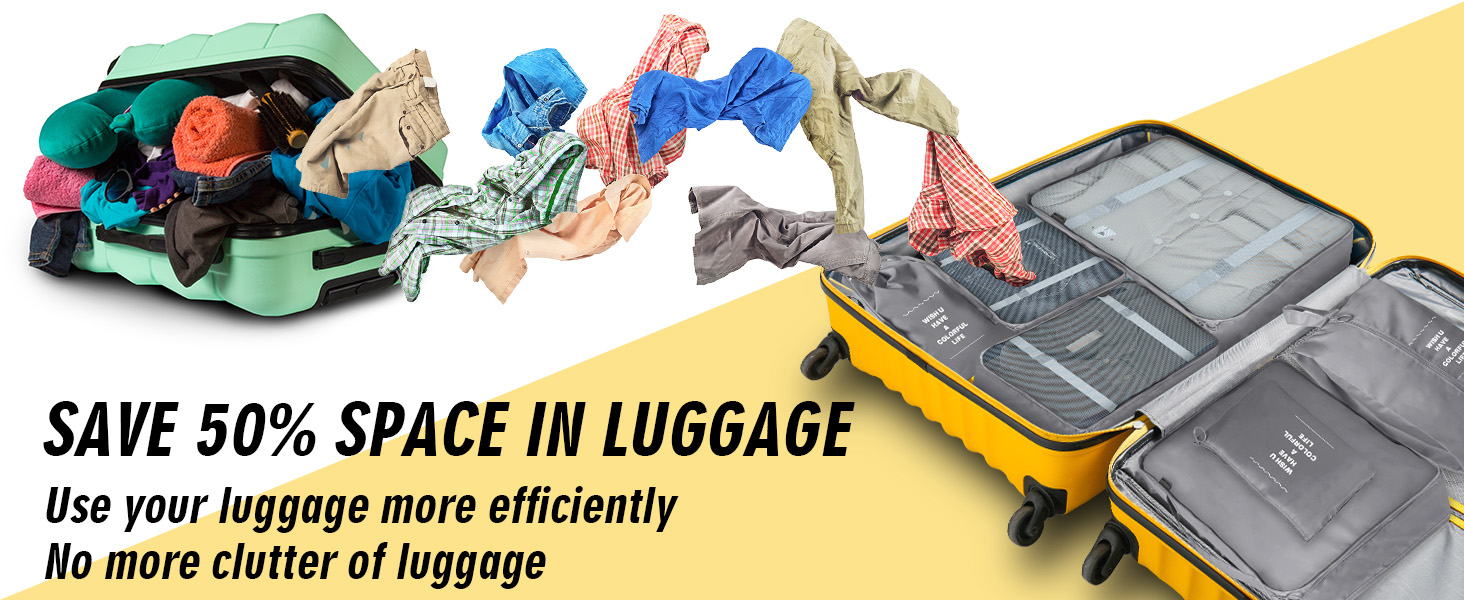 Packing Cubes for Suitcases,7 Set Packing Cubes for Travel