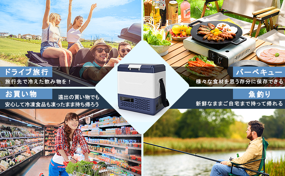 Amazon.co.jp: Anlaby 車載冷蔵庫 15L -20℃～20℃ 急速冷凍