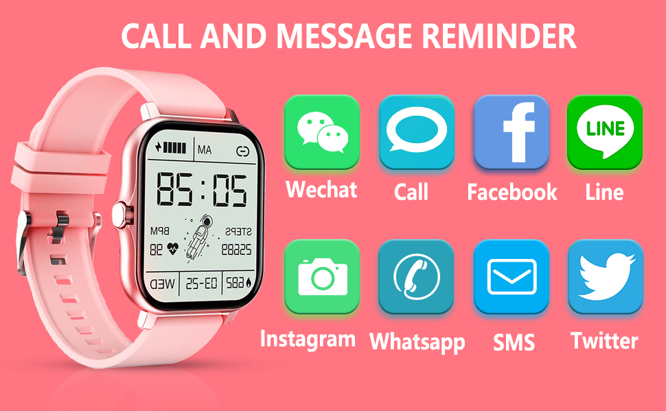 Fitness Tracker Smart Watch for Android iOS Phone Fitness