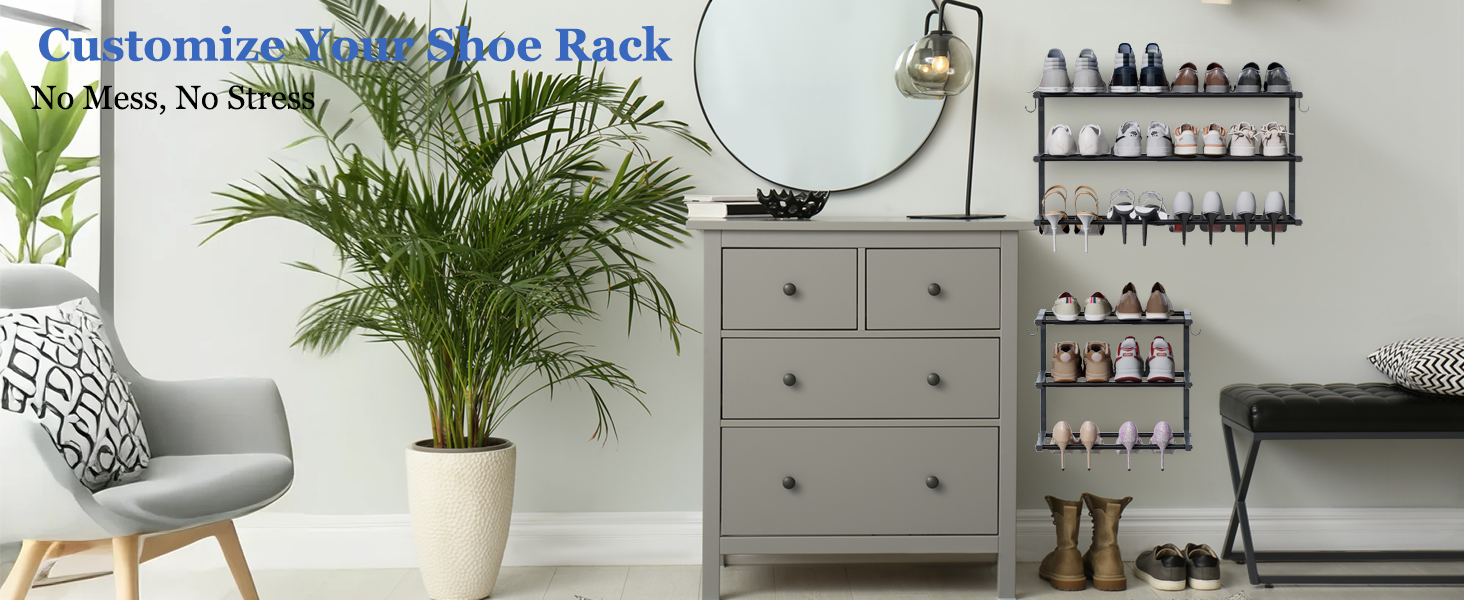 wall mounted shoe rack