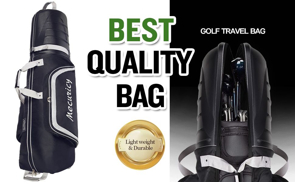 Mecuricy Golf Travel Bags for Airlines with Wheels and Abs