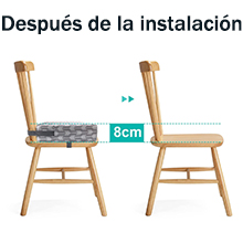 Cojín elevador para silla de comedor infantil.