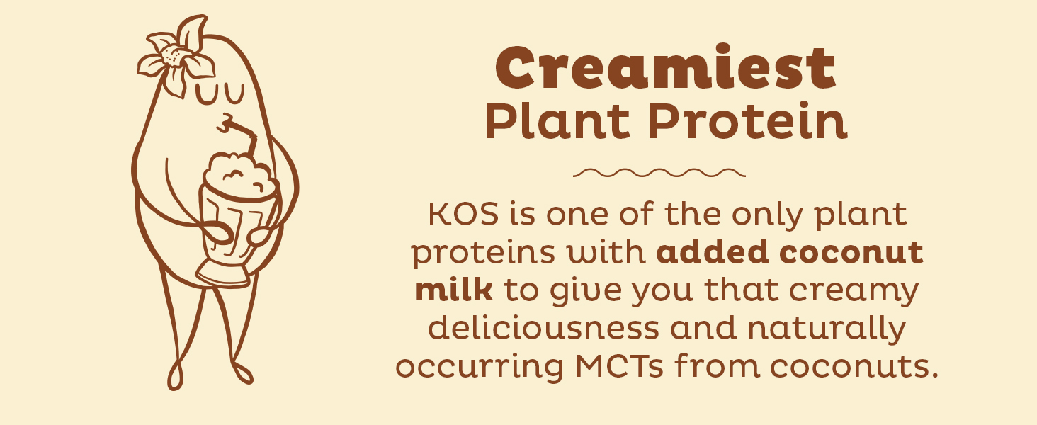 KOS Plant Based Organic Protein Powder Vanilla NON GMO, Soy Free, Gluten Free, Dairy Free