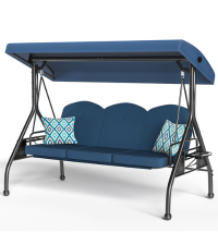 Amazon.com : ZZW 3 Seat Outdoor Porch Patio Swing with Stand