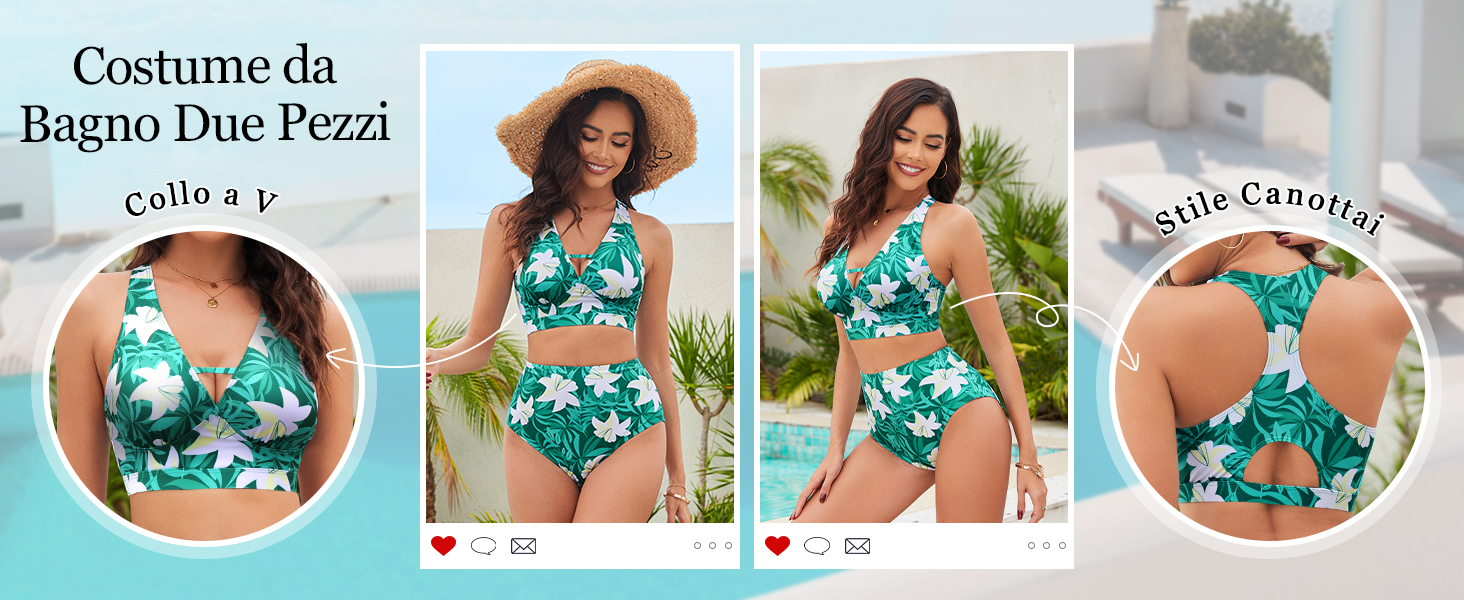 Bikini Due Pezzi Bikini Sexy Spiaggia Beachwear Swimwear Sportivo Mare Estate