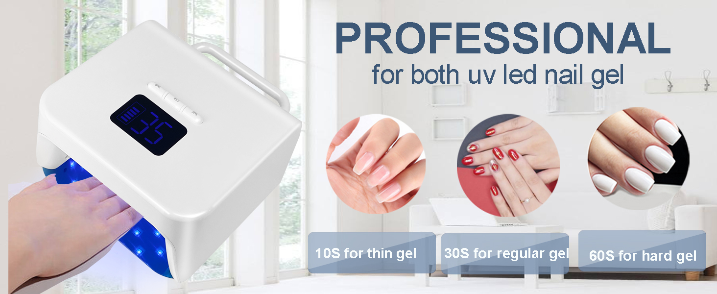 Amazon.com: Cordless UV Nail Lamp,220W UV Light for Gel Nails - Will A Uv Nail Lamp Kill Toenail Fungus