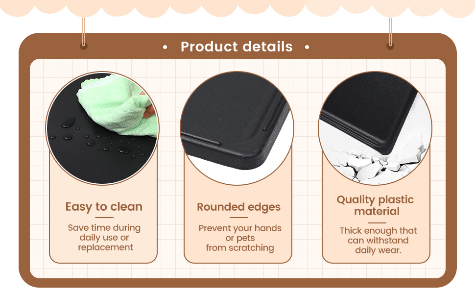 Cunno 2 Pcs Replacement Dog Crate Pan Dog Crate Tray Kennel Tray Dog Crate Bottom