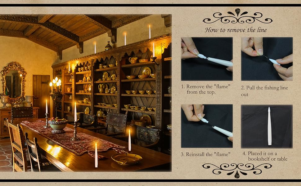 Floating Candles with Wand, 20 PCs Magic Hanging Candles