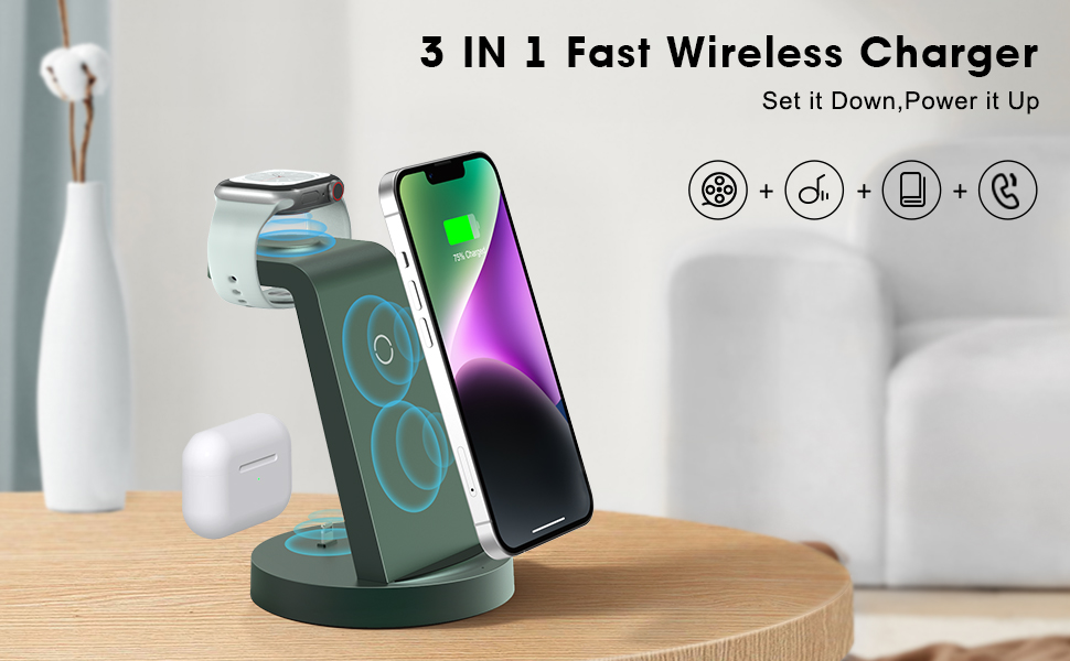 3 in 1 Charging Station for Apple Wireless Charger for
