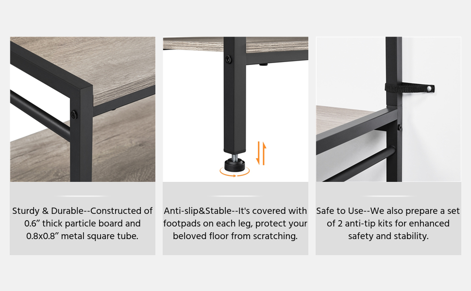 Topeakmart 64" Baker's Rack with Power Outlet, 4Tier