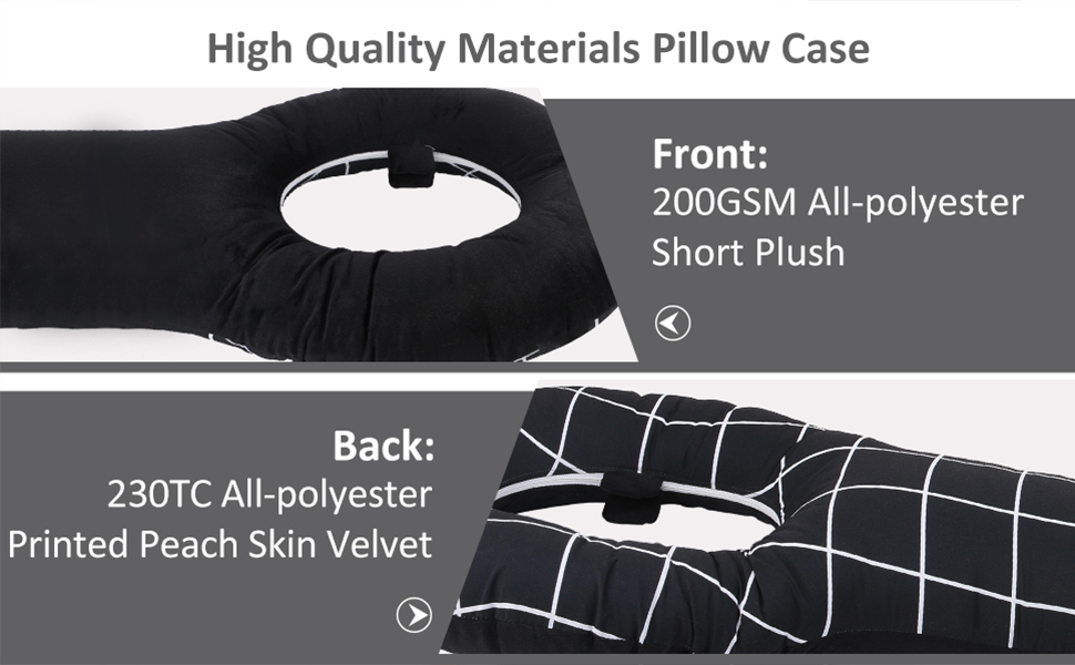 Swandream Spoon Shaped Small Body Pillow with Pillowcase