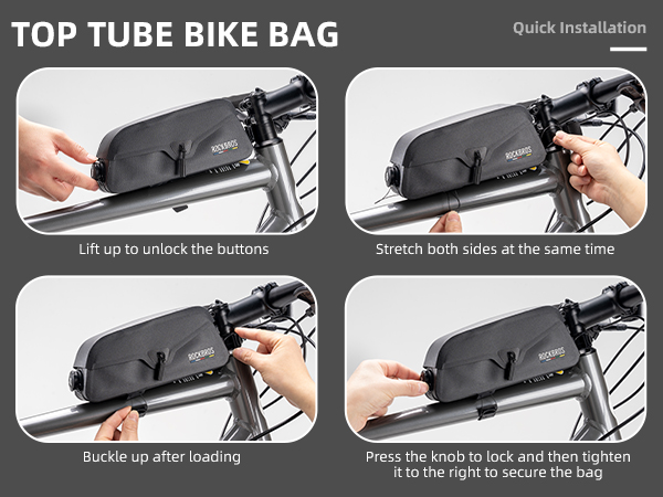 Amazon.com: ROCKBROS bike frame bag with Magnetic Flap bike