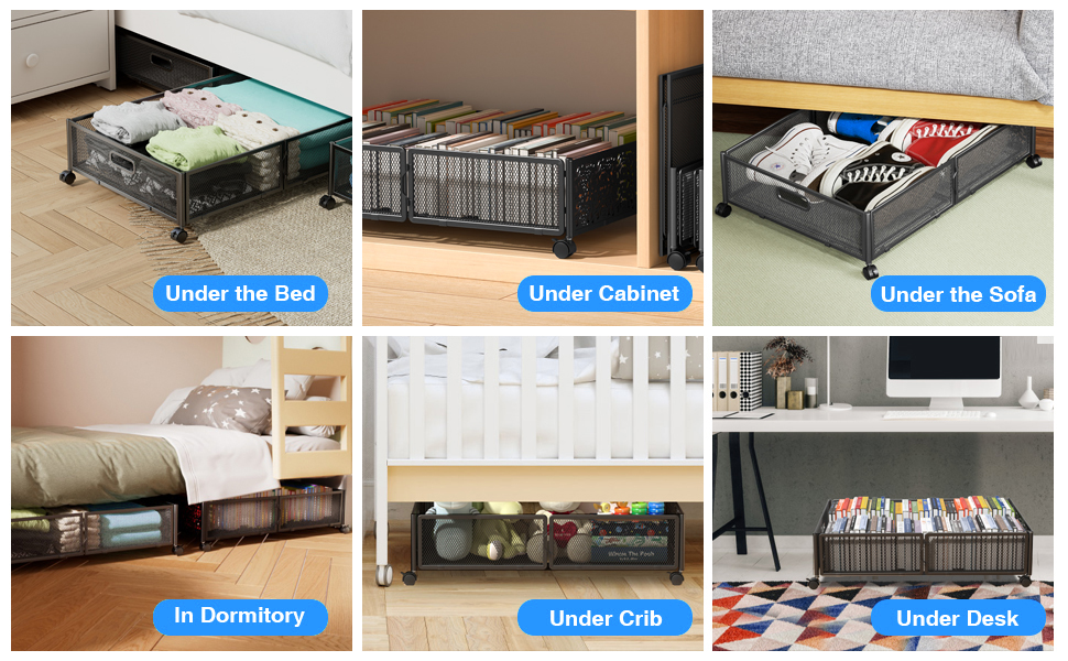 Under Bed Storage, Rolling Underbed Storage Containers with