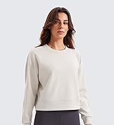 CRZ YOGA Womens SoftAura Crewneck Sweatshirt Long Sleeve Workout Casual Pullover Basic Fall Tops