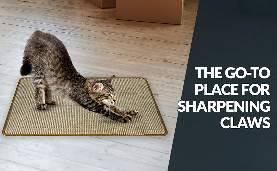 SOL Cat Scratching Mat 60cm x 40cm Prevent Damage to Your Sofa by