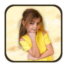 A stock image of a girl looking into a mirror, practicing self-affirmation.